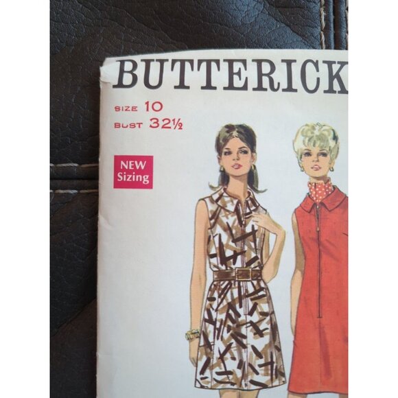 5208 BUTTERICK 1960's Misses One Piece Loose Dress Sewing Pattern Size 10 UC FF - Picture 2 of 4